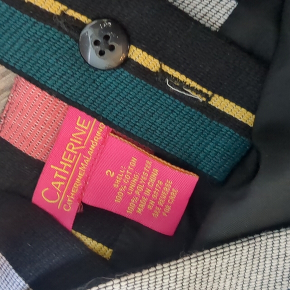 Super cute spaghetti strap striped romper jumpsuit Catherine Malandrino 2 EUC - Picture 4 of 5